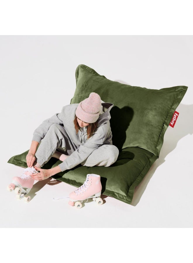 Fatboy Original Slim Bean Bag Velvet | Super soft | Washable outerbag | Pilling resistant | Hugh Hefner approved | Designed for indoor | 100% polyester | 155 x 120 cm - Deep Green - Image 2